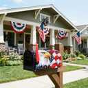Tiamon American Flag Bald Eagle Mailbox Cover Magnetic 4th of July Post Box Decoration Standard Size 20 x 18 Inch Patriotic Decorative Mailbox Cover for 250th Anniversary Garden Yard Outdoor Decor