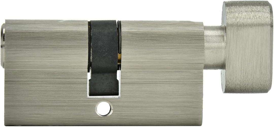 Single Cylinder, Copper High Security Cylinder Lock Single Side Open with Keys for Outside and Inside Door Replacement (L=60mm) 30/30