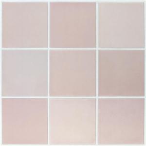 Commomy Matte Pink Peel and Stick Backsplash - 10 pcs of 11.8" x 11.8" Ultralight PVC Peel and Stick Tile for Kitchen and Bathroom Interior Wall Tiles Square 3D Stick on Tiles (Dusty Rose Pink)