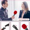 YOUSHARES Handheld Adaptor with Foam Cover, Compatible with Rode and DJI Wireless Microphones for Interviews (Red Foam)