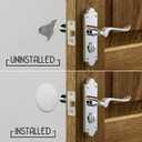 Door Stoppers - Large 3.15" (4 PCS) - Door Stoppers for Wall with Strong Back Adhesive - Quiet and Shock Absorbent Silicone Wall Protectors from Door Knobs - Protects Every Surface - White