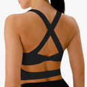 Sports Bras for Women Criss-Cross Back Padded Workout Tank Tops Medium Support Crop Tops for Women, Small