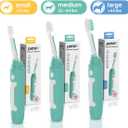 Dog Toothbrush | No-Vibration or Noise, Electrolytic Technology | Improves Oral Health & Reduces Bad Breath | Cleaning Brushing Kit | No Toothpaste Needed | Dog Teeth Cleaning Kit
