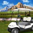 YOKYHOM Golf Cart Seat Covers for Cool or Cold Weather, Thickened Golf Cart Seat Towel Blanket, Plush Surface, Keep Warm, Suits EZGO, Yamaha, Club Car and More 2-Seat Cart, 50"x 27.5", Dark Gray