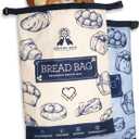 GRIN BY GRIN- Bread Bags 2 Pack Reusable Zipper Bags for Homemade Bread Sourdough Extra Large Freezer Storage