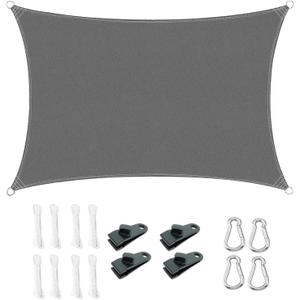 Waterproof Sail Shades | Adjustable Ropes Canopy UV Protective Shelter | Patio Canopy Waterproof, for Family Gatherings Patio BBQ Party Outdoor Backpacking Hiking Beach