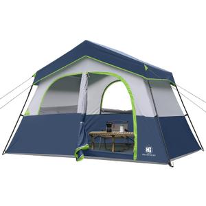 HG 6 Person Camping Tent Waterproof Family Cabin Tent for Camping