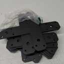 6.5x5.7 Inch Post and Beam Bracket 12PCS, 0.15'' Thick Tie Brackets, T Plate, Solutions for Mending, Connecting and Decorating Wooden, Pergola, Truss, Roof and Framing Projects (Black T Bracket 12PCS)