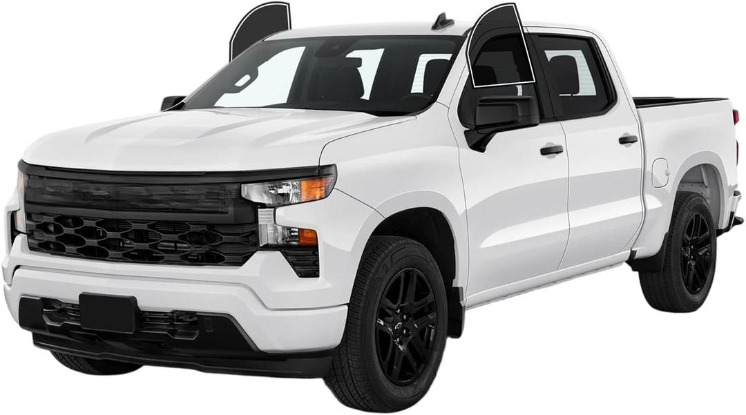 Precut Window Tint Film for Chevy Silverado 1500 Crew 2019-2026 Front Row Window 5% VLT 2Ply Anti-Shatter, UV Block, Privacy Protection, Easy Install, No Trimming Needed,Heat & Glare Reduction