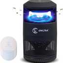OWLTRA IMT-L60 Indoor Electric Insect Trap, Catcher & Killer Lamp for Fruit Flies, Mosquitos, Moths, Gnats, and More with UV Light Attraction and Fan Suction, Black