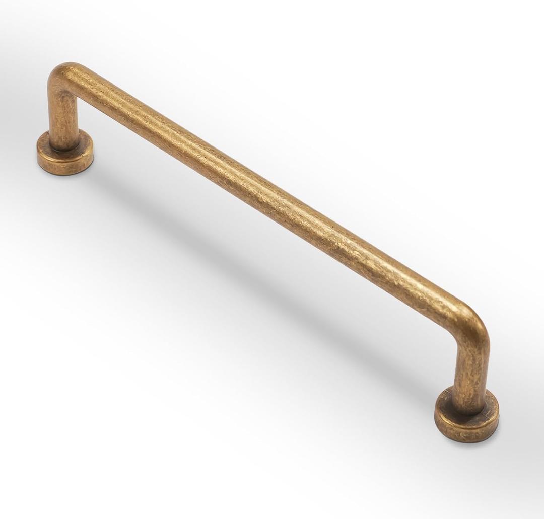 10 Pack 5 inch(128mm) Antique Brass Kitchen Cabinet Handles Cabinet Pulls Vintage Drawer Pulls Aged Gold Bronze Kitchen Cabinet Hardware Dresser Handles