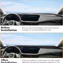 Black Dashboard Dash Board Cover Mat Carpet for Buick 2024 2025 2026 Envision Accessories (with HUD) Dash Cover Flannel Material Dash Mat Sunshade