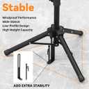 Starlink Mount Gen 3, Starlink Tripod Stand with Mount Adapter, Adjustable Height Starlink Tripod Mount Gen 3, 90 Tilt Angle Adjustment Starlink Antenna Pipe Adapter (Black)