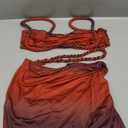 Women's Two Piece Skirt Sets Summer Beach Sexy Ruched Backless Cami Top And Cut Out Skirt Night Out Dress, XL