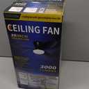 Small Ceiling Fan with Light - 35 Inch Flush Mount Ceiling Fans with Lights and Remote, Low Profile Ceiling Fan with 3 Reversible Blades, 6 Wind Speeds, Black Ceiling Fans for Bedroom Kitchen