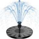 AISITIN 3.5W Solar Bird Bath Fountain Pump, Solar Fountain Pump for Bird Bath with 6 Nozzles, Solar Powered Water Fountain Pump for Garden, Ponds, Pool, Fish Tank, Aquarium and Outdoor, Black