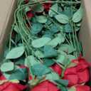 InnoGear 50 Pcs Red Roses Artificial Flowers, Fake Velvet Silk Rose Bulk Faux Flower for Valentine's Gift Decoration DIY Wedding Centerpieces Proposal Bridal Bouquets Party Floral Decor (50, Red)