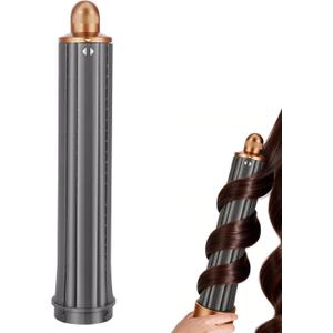 Long Conical Barrel Attachment Compatible with Dyson Airwrap HS01 HS05 HS08 Attachment, Adjustable Bidirectional Hair Curling Iron Accessories Create Bouncy Curls or Waves(Nickel/Copper, 1.2in)
