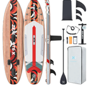 ZLX 10'6" Inflatable Stand Up Paddle Board, Extra Wide Stable Non-Slip Deck Pad, Unique Center Fin, Portable Paddleboard for Adults, Premium SUP for All Skill Levels