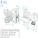 Self-Closing Gate Hinges, Heavy Duty for Vinyl/Wood/Metal Fence, Pack of 2, with Self-Tapping Screws and Adjuster Tool
