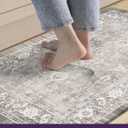 DEXI Kitchen Mats for Floor Cushioned, 23x35 Wide Runner Rug Non Slip, Waterproof Soft Comfort Standing Padded Anti Fatigue Decorative, Beige Grey