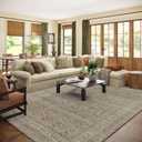 Washable Area Rugs for Living Room: 10x14 Bedroom Rug Vintage Large Rugs Stain Resistant Non Slip Low Pile Soft Lightweight Carpet for Kitchen Dining Room Farmhouse Nursery Kids Room