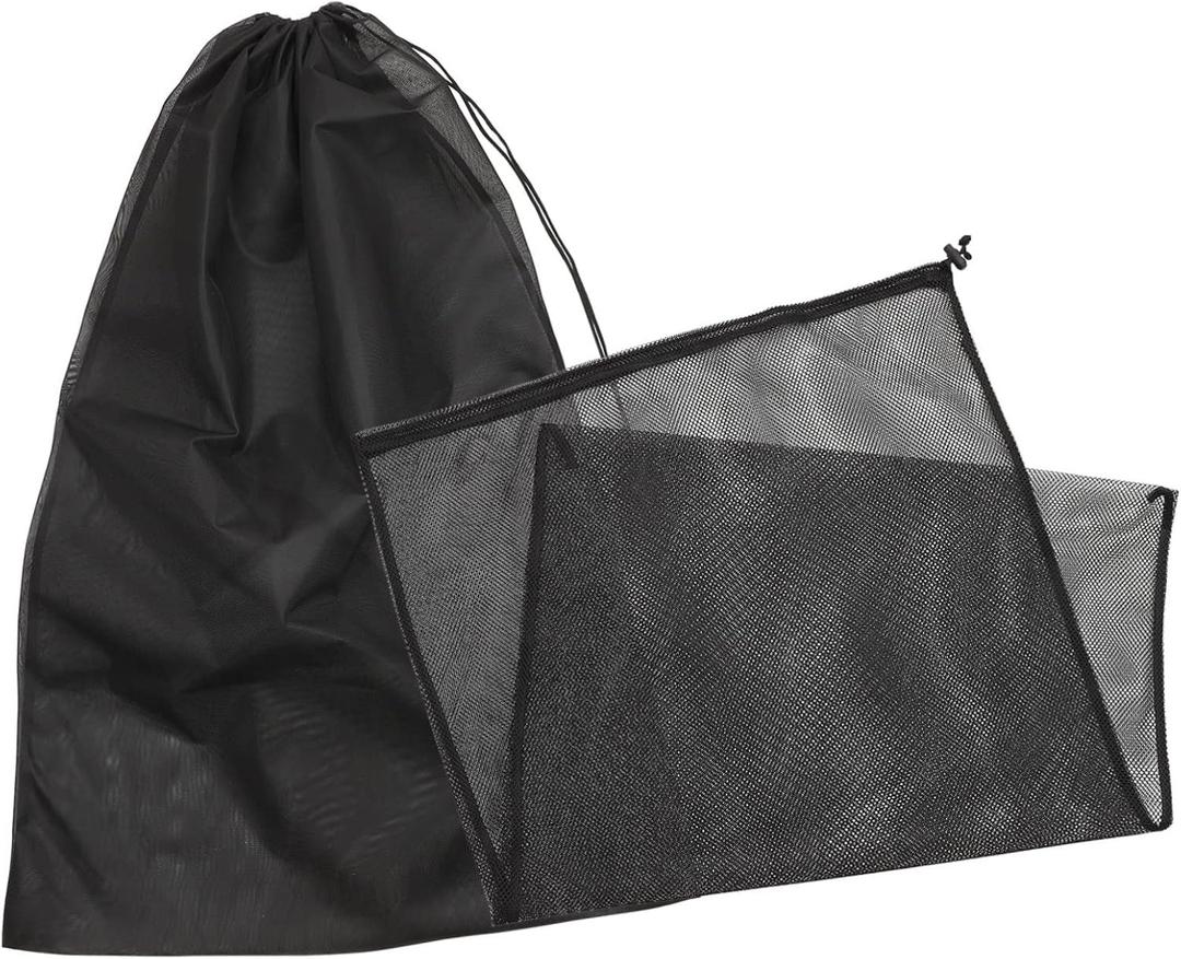 2pcs Travel Laundry Bag Drawstring Extra Large Heavy Duty Mesh Laundry Bags for Camping Home Hotel Traveling