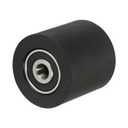 MroMax Roller Idler Bearing Pulley-6 x 30 x 30mm Sliding Conveyor PU Flat Belt Bearing Pulley Wheel with 626RS Bearing for Furniture, Hardware Accessories and Mobile Door Black 1Pcs