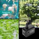 VIVOSUN 1-pack 210GPH Submersible Pump(800L/H, 8W), Ultra Quiet Water Pump with 3.3ft High Lift, Fountain Pump with 5ft Power Cord, 2 Nozzles for Fish Tank, Pond, Aquarium, Statuary, Hydroponics