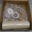 Small Lamp Shade, Beige Drum Lampshade 8.7''Top X 8.7'' Bottom X 7.9'' High, Replacement Lamp Shade Natural Linen Hand Crafted for Table Lamps Floor Lamps Chandelier Lamp, Easy Assembly Required