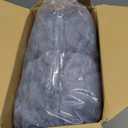 Cozy Bliss Deluxe Sheared Rabbit Faux Fur Throw Blanket, Soft Fuzzy High-Low Sculpted Plush Blanket for Couch, Cozy Home Accent, All Season Use, Blue 50"x60"