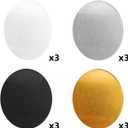 12 PCS 12 Inch Cake Drums Round, 1/2 Inch Thick Cake Boards, Four Colors: White, Gold, Black and Silver, Professional Quality Cardboards