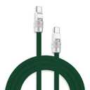 chubbycable Chubby 2.0 USB C 240W Fast Charging Cable Silicone Soft Durable USB C Cable Extra Thick Charger Cord Compatible with iPhone 17-15 Series iPad, Dark Green, Type-C to Type-C, 9.8FT