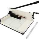 Heavy Duty Paper Cutter, 12" Guillotine Paper Cutter, Cortadora de Papel 400 Sheets Paper Trimmer with Double Safety Protection&Durable HSS Blade for Cutting Paper, Leather, PVC,Non-Woven Fabrics
