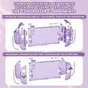 eXtremeRate DIY Replacement Shell Buttons for Nintendo Switch 2, Full Set Rear Back Plate Controller Housing with Button for Switch 2 Handheld Console & Joycon 2 - Deluxe Version - Clear Atomic Purple
