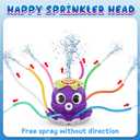 SAMTOP Outdoor Water Spray Sprinkler for Kids and Toddlers, Summer Outside Toys Backyard Games with 8 Wiggle Tubes, Attaches to Garden Hose Splashing Fun Toys for 3 4 5 6 7 8 Year Old Boys Girls Gifts, Small