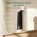 LEVOIT Tower Fan for Bedroom, 20dB Quiet Desk Fan with 23ft/s, Portable & Easy to Carry, 3-Angle & 4-Speed Mini Oscillating Fan, DC Motor, Bladeless, Remoter, 12H Timer, for Home, Room, Office, White