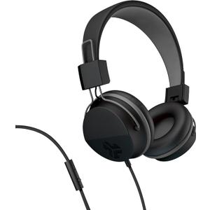 JLab Neon Folding On-Ear Headphones, Black, Wired Headphones, Tangle Free Cord, Noise Isolation, 40mm Neodymium Drivers, C3 Sound (Crystal Clear Clarity)