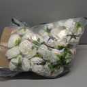 42 Pcs 3.28 ft White Rose Flower Garland Hanging Artificial Wedding Flowers Ceiling Vine Decor Fake Floating Floral Garlands with Hooks for Wall Wedding Backdrop Bachelorette Bridal Shower Party