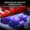 Razer Huntsman V2 Optical Gaming Keyboard: Fast Clicky Optical Switches w/Quick Keystrokes & 8000Hz Polling Rate - Doubleshot PBT Keycaps - Dedicated Media Keys & Dial - Ergonomic Wrist Rest