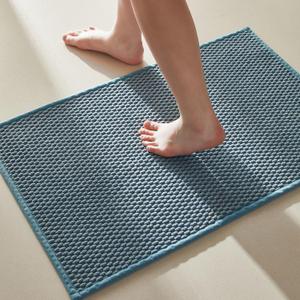 Bathroom Rugs Non Slip Washable, Super Absorbent Thin Bath Mat Small Quick Dry Low Pile Bathroom Rug, Debim Blue 20"x30" (1'8" x 2'6" (Rectangular))