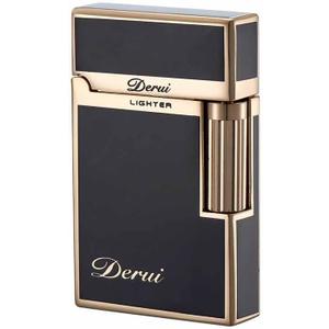 Classic Butane Lighter Vintage Side Slide Ignition Lighter, Refillable for Men, Dad, Husband, Unique Collectible(Fuel Not Included),Gold