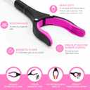 2 Pack 32 inch GrabRunner Reacher Grabber Tool with Strong Magnetic and Swivel Head (New Pink)