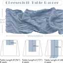 IVAPUPU 4 Pcs Cheesecloth Table Runner - 10ft Dusty Blue Spring Boho Gauze Cheese Cloth Table Runners for Baby Shower Decoration Wedding Party Garden Farmhouse