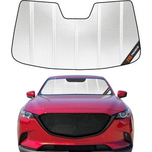 Pigenius Windshield Sun Shade for Mazda CX9 2016-2023 with Sensor. Reflective Aluminum Film Front Window Sunshade - BLAZBLOCK