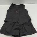 PRETTYGARDEN Women's Summer 2 Piece Outfits Sleeveless Matching Sets Button Down V Neck Vest Waistcoat and Pockets Shorts (Medium, Black)