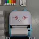 Mini Printer Portable, Inkless Sticker printer with 8 Rolls Paper, Bluetooth Wireless mini thermal printer Compatible with iOS + Android for Journal, Memo, Photo, Print Pod Gifts for Girls Kids