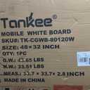 Rolling Whiteboard 48"x32" Clear Glass Dry Erase Board on Wheels