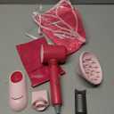 GAGAKU Pretend Hair Salon Toys for Girls,Pretend Makeup for Toddlers Dress Up Beauty Salon Set Stylist Kit with Hair Dryer Apron Curling Flat Scissors Accessories Girl Gifts