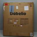 Babelio Metal Baby Gate, 29-43" Auto Close Easy Install Pet Gate PressGuard P7, Extra Wide Walk Thru Child Safety Gate, 30" Tall Pressure Mounted Dog Gate for Doorways & Stairs, White